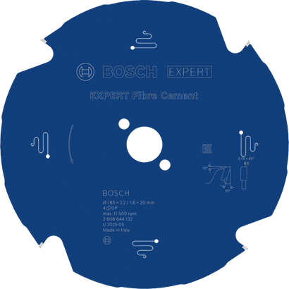 BoschEXPERT 纤维水泥圆锯片 165mm。